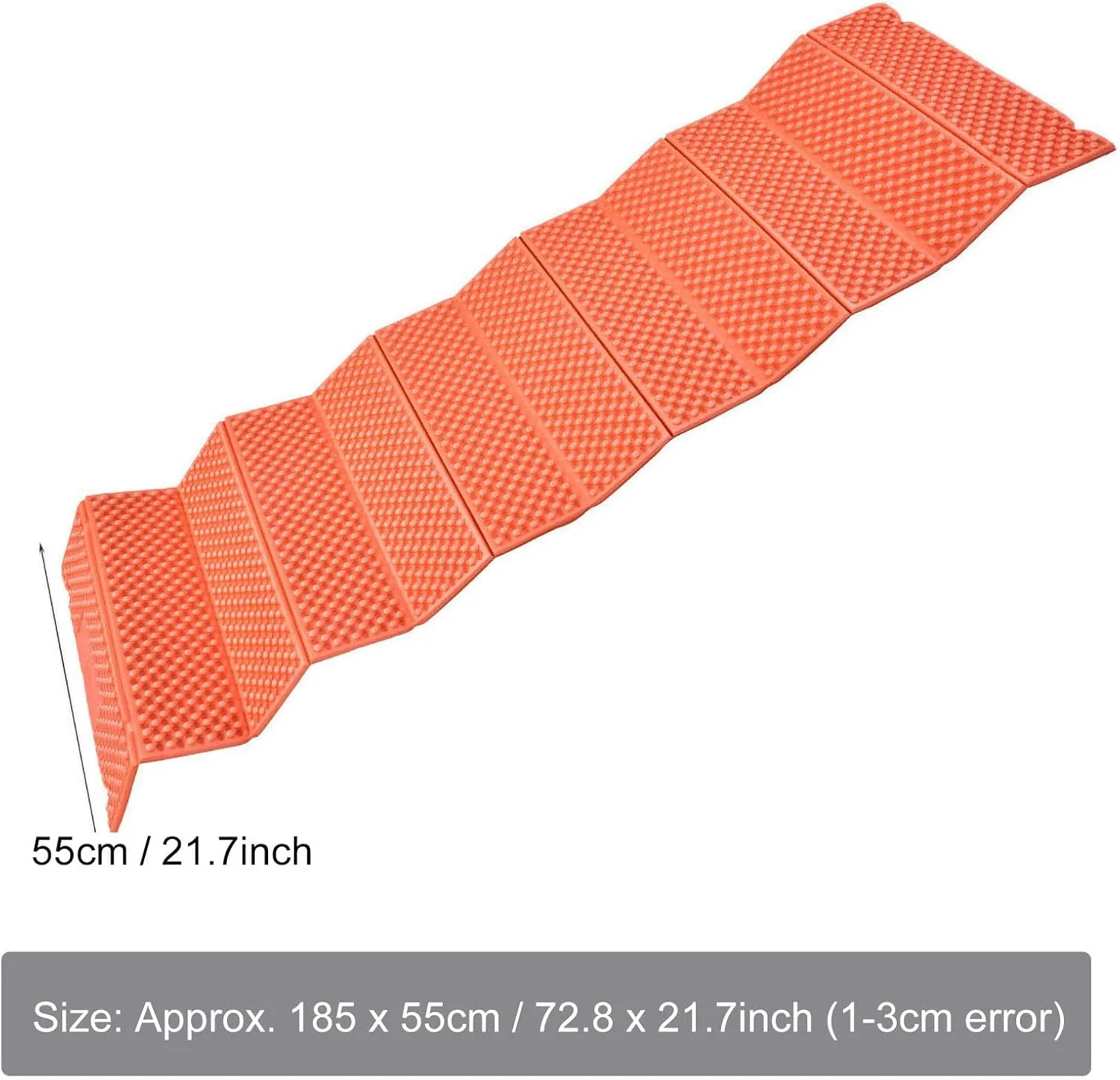 Folding Outdoor Foam Camping Mat, Lightweight Egg Cell Shape Sleeping Pad with Waterproof Mattress for Yoga Camping and Outdoor Sports
