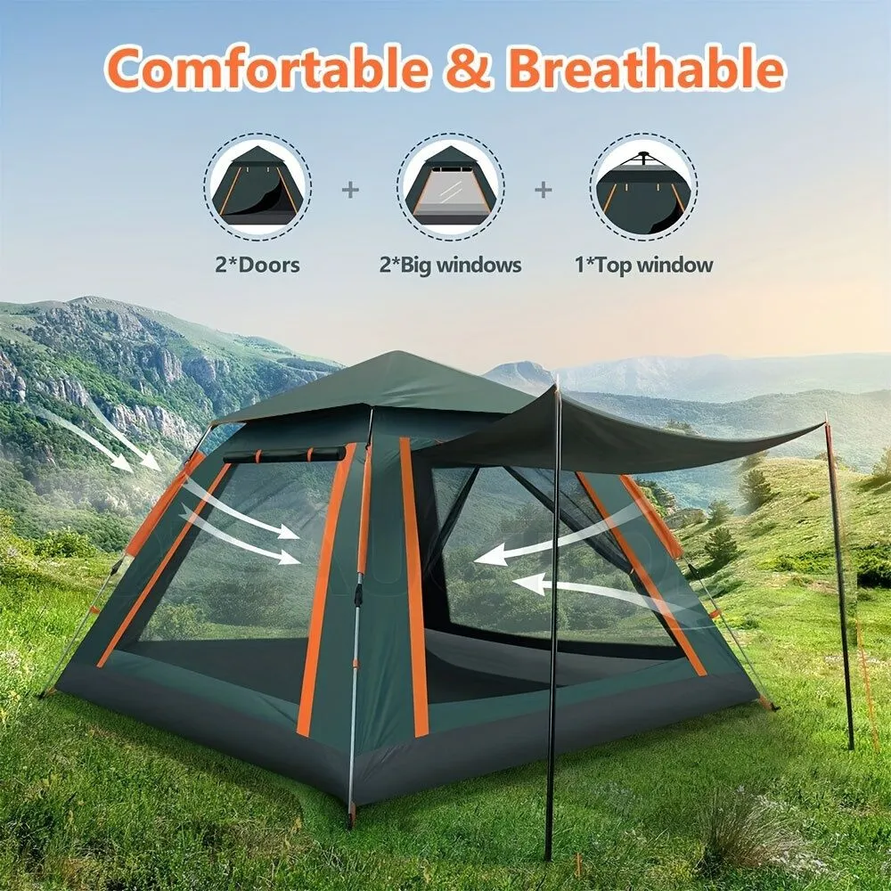 for Mesh Quick-Open Outdoor Automatic Oversized savings Tent Camping Ideal Family-Friendly Windows Machine learning with - Adventures