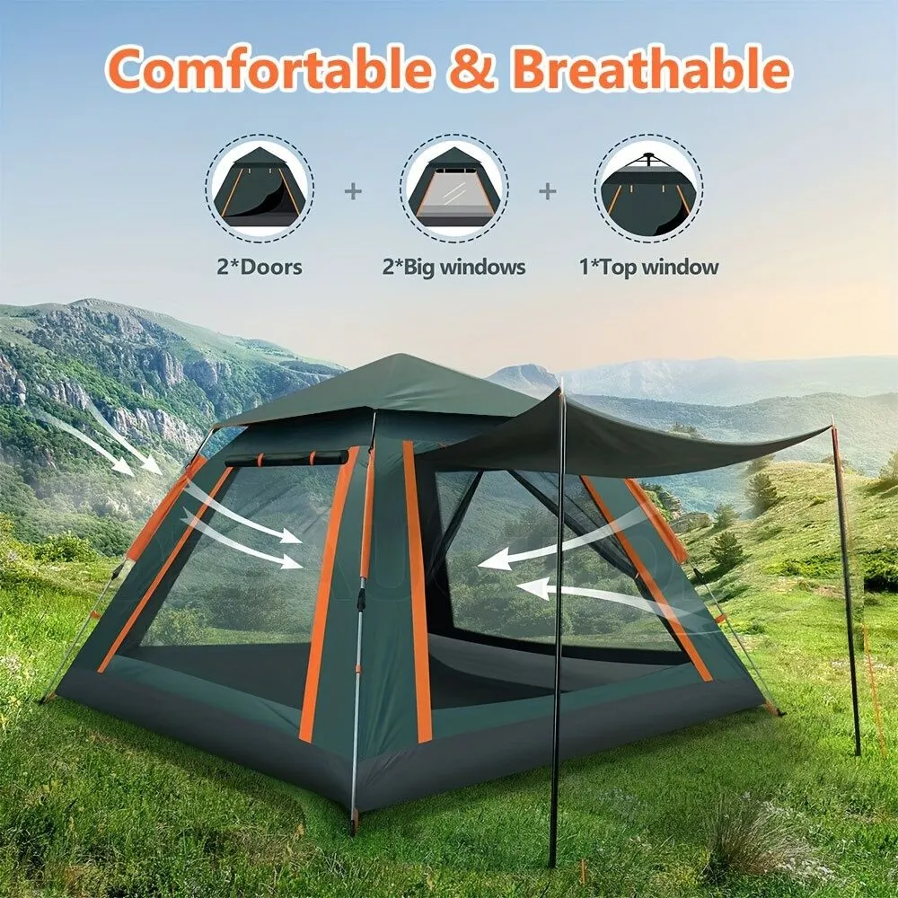 for Mesh Quick-Open Outdoor Automatic Oversized savings Tent Camping Ideal Family-Friendly Windows Machine learning with - Adventures