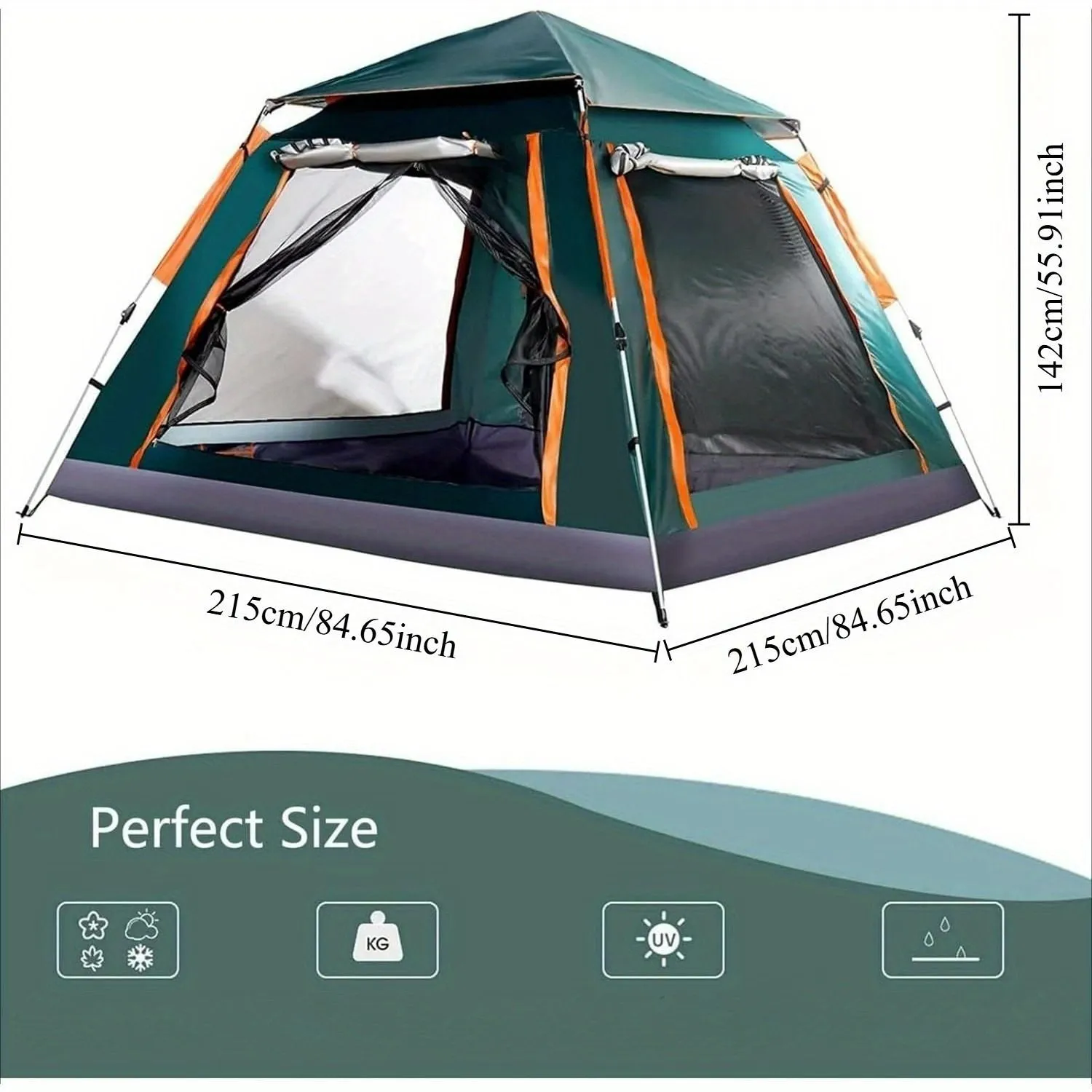 for Mesh Quick-Open Outdoor Automatic Oversized savings Tent Camping Ideal Family-Friendly Windows Machine learning with - Adventures