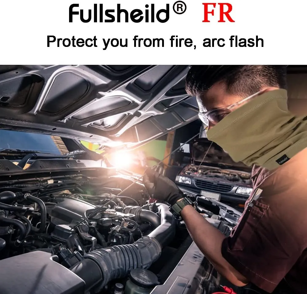 Fullsheild FR Flame Resistant Face Mask Full Cover Neck Gaiter Snood for Welding Hunting Army Military Working