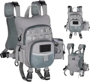 FUNANASUN Ultimate Lightweight Fly Fishing Chest Pack - Water-Resistant Specialized Gear Storage with Quick-Access Design for Streamside Adventures