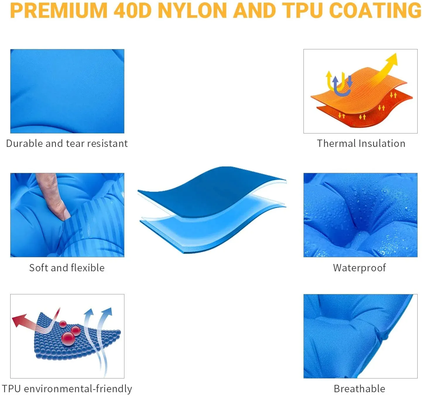 FUNDANGO Ultralight Inflatable Sleeping Pad Single Air Pad