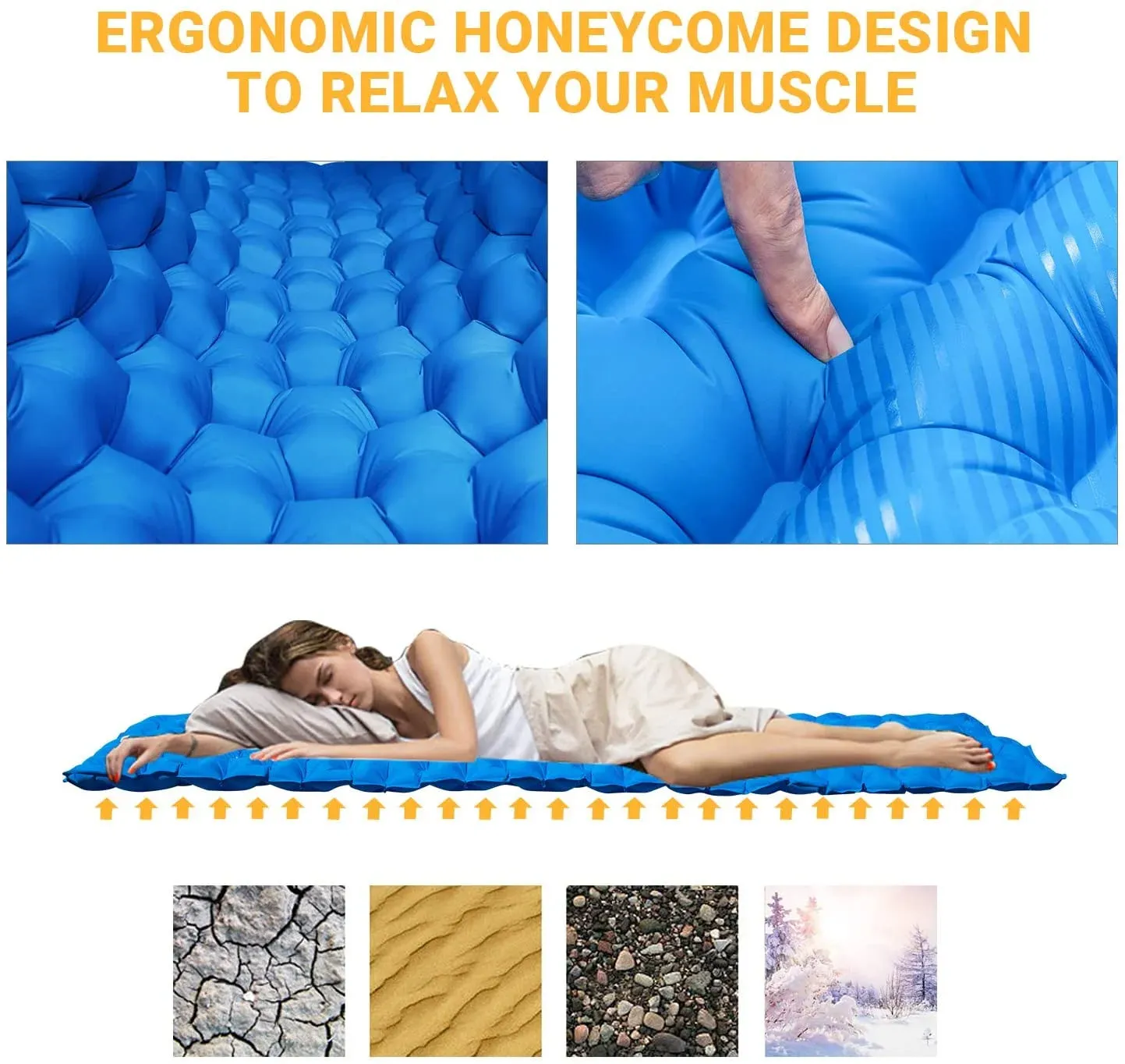 FUNDANGO Ultralight Inflatable Sleeping Pad Single Air Pad