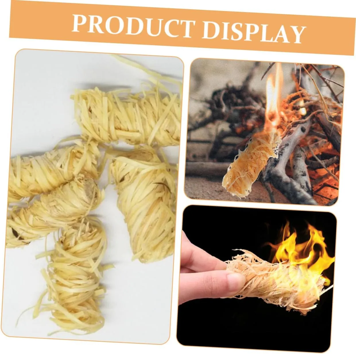 GALPADA 4sets Firelighters Starters for Campfires and Barbecues Wood Starter 32pcs*4