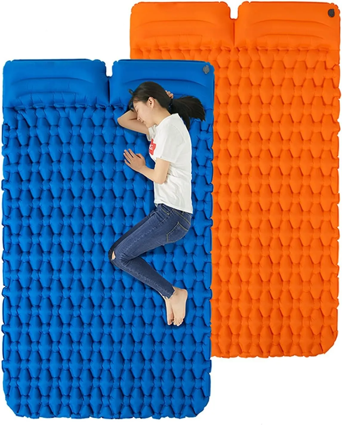 GaRcan Camping Mat Sleeping Pad Air Mattress with Pillow Inflatable Bag, Inflatable Sleeping Pad Beautiful Scenery