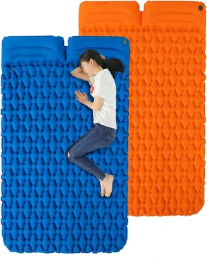 GaRcan Camping Mat Sleeping Pad Air Mattress with Pillow Inflatable Bag, Inflatable Sleeping Pad Beautiful Scenery