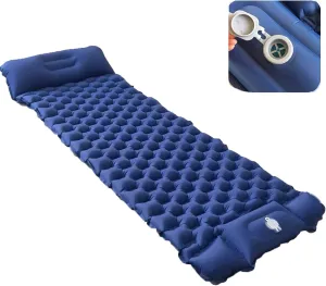 GaRcan Inflatable Sleeping Mattress Inflatable Sleeping Mat Lightweight, Portable Sleeping Pad, Ultralight Camping Mattress with Pillow, Ultralight and Small Pack Size, for Hiking and Outdoor