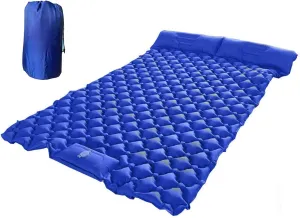 GaRcan Inflatable Sleeping Mattress Outdoor Picnic TPU Double Sleeping Pad, Inflatable Sleeping Mat Ultraligh, Self-Inflating Camping Mat with Built-in Inflatable Pillow, for Outdoor, Hiking,