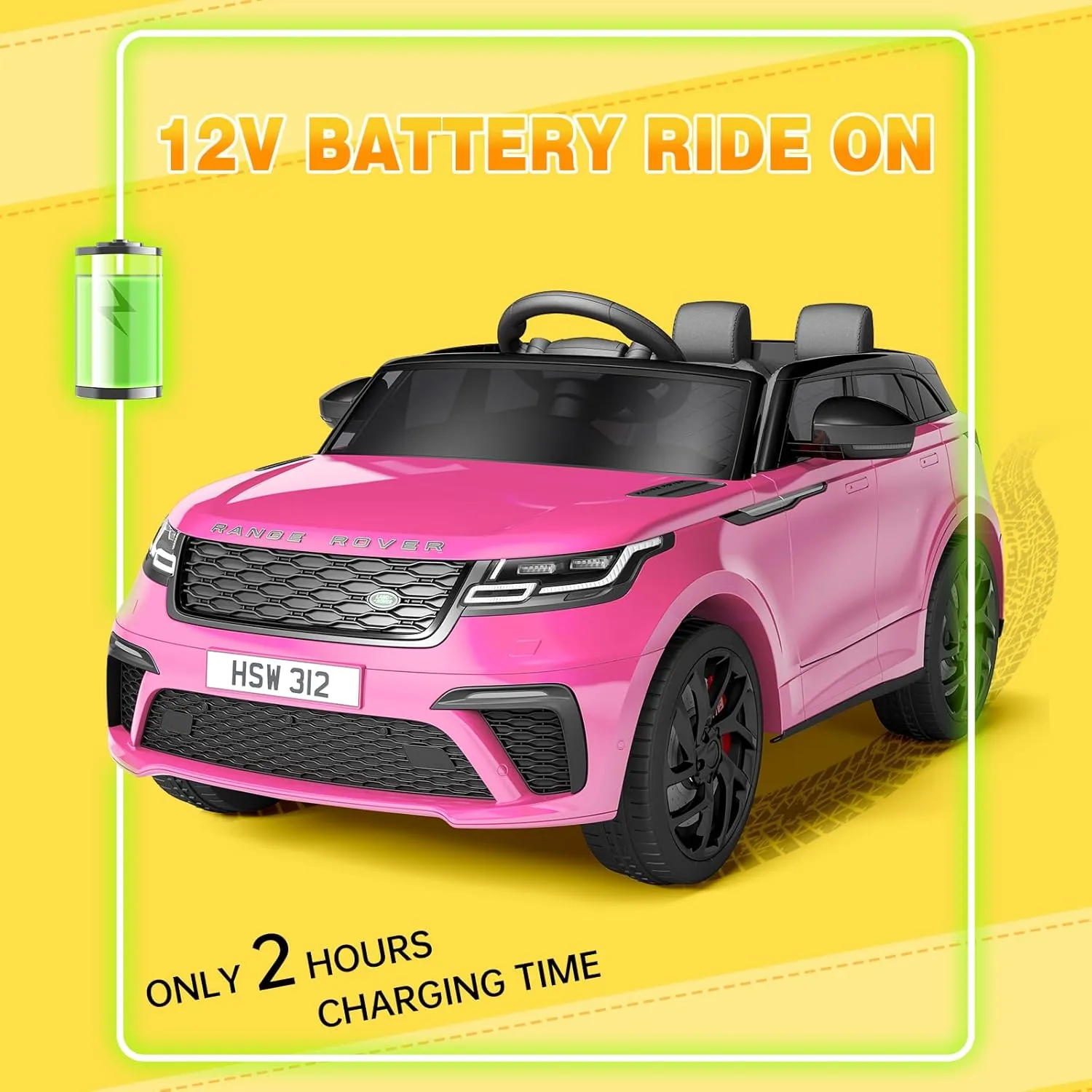 Garvee Kids Electric Car with Remote Control, Licensed Land Rover Ride On Truck Toy for Ages 37 Months  w/Parent Remote, Rocking Mode, MP3 Player & Safety Belt | Birthday/Xmas Gift