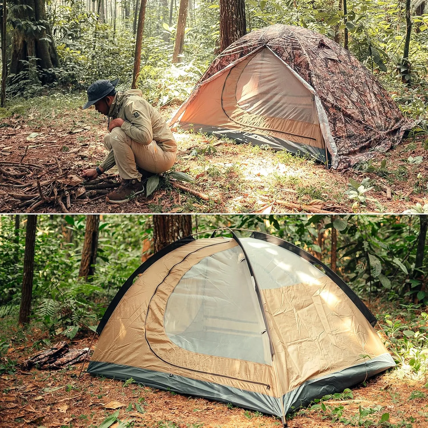 GEERTOP Ultralight 2 Person Backpacking Tent 4 Season Waterproof Camping Tent Double Layer Cold Weather Easy Set Up Tents for Family Camp, Hiking, Hunting Outdoor Mountaineering Travel