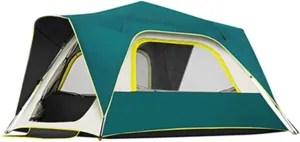 GERRIT Easy Camping Pop-up Tent, Waterproof Instant Tent, Family Tent for Camping, Hiking (Color : A, Size : 240x240x152cm)
