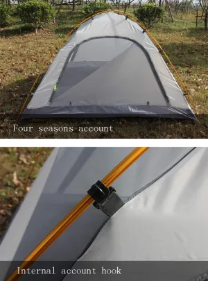 GeRRiT Tent 2 People Camping Tent Outdoor Shade Canopy Waterproof Tarp Sun Shelter Compatible with Mountaineering Hiking Picnic Rainfly Outdoor Camping