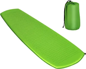 Giantex Camping Sleeping Pad, Self Inflating Mat w/Sponge, Waterproof Camping Air Mattress w/Carrying Bag for Tent, Lightweight Backpacking Sleeping Pad for Outdoor Hiking Travelling Road Trip, Green