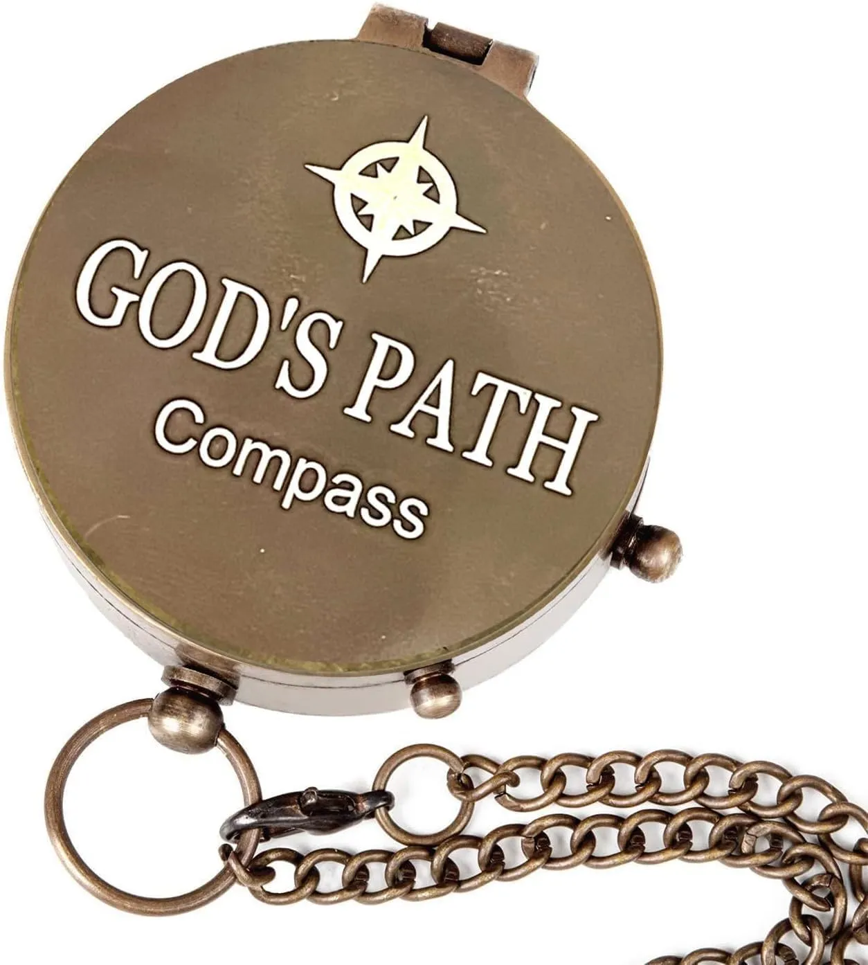 God's Path Compass - Engraved Working Handmade Antique Compass with Scripture - Religious, Christian, Catholic, Christening, First Communion, Confirmation Gifts for Teenage Men