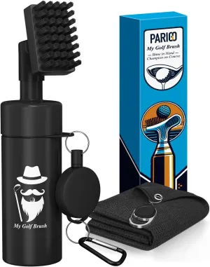 Golf Club Cleaner Brush & Upgraded Credit Card Tool Multitool – Stocking Stuffer Gifts for Men, Dad, Husband – Ultimate Gear for Golf, Wallet Tools With Blade Compass Screwdrivers