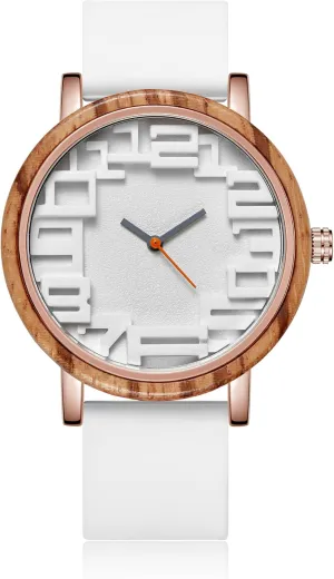 GORBEN Men Wooden Watches Analog Quartz Wrist Wood Watches Bamboo Natural Personalized Minimalist Watch for Birthday Graduated Wedding