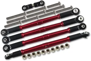 GPM for Arrma 1:8 KRATON 6S / Outcast 6S/ Talion 6S BLX/KRATON 6S V5 / Notorious 6S V5 Upgrade Parts Aluminum Turnbuckles Tie Rods - 5Pcs Set Red