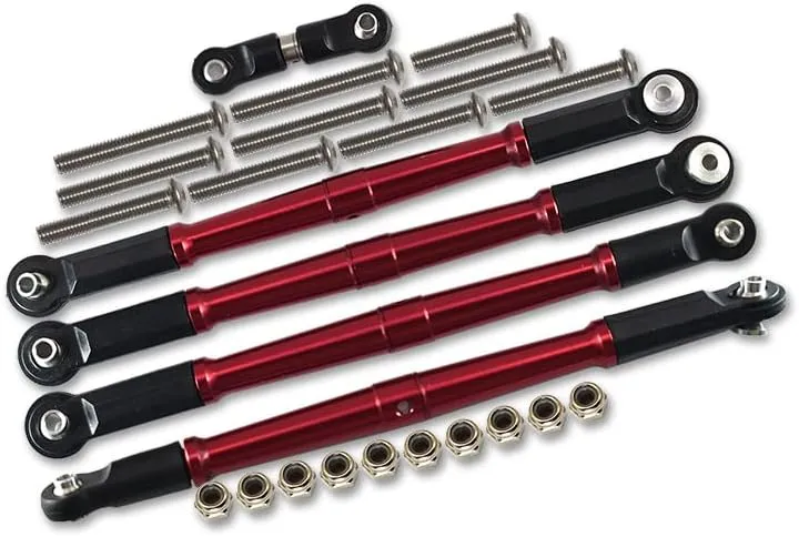 GPM for Arrma 1:8 KRATON 6S / Outcast 6S/ Talion 6S BLX/KRATON 6S V5 / Notorious 6S V5 Upgrade Parts Aluminum Turnbuckles Tie Rods - 5Pcs Set Red