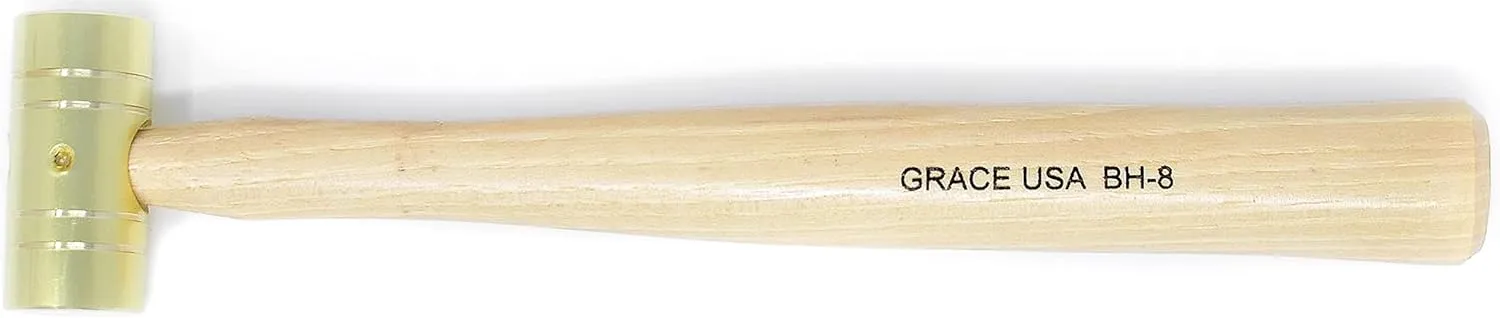 Grace USA Brass Hammer, Gunsmith Tools & Accessories, Gun Care, Woodworking, Machinist, Mechanic, Made in USA