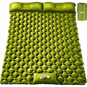 gukkicco ultralight self-inflating camping sleeping pad for 2