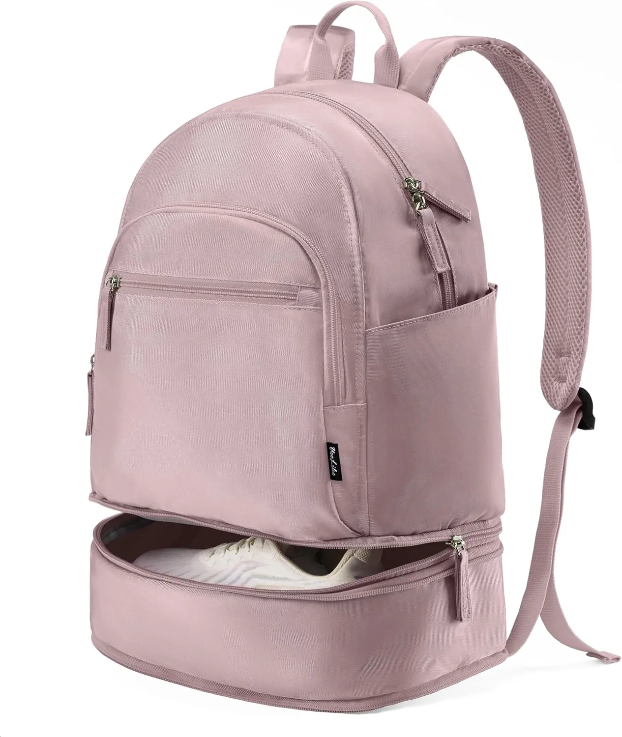 Gym Backpack for Women Small Gym bag with Expandable Shoe Compartment Waterproof Travel Backpack 26L