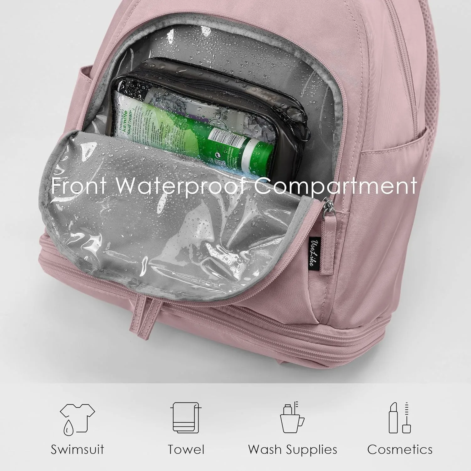Gym Backpack for Women Small Gym bag with Expandable Shoe Compartment Waterproof Travel Backpack 26L