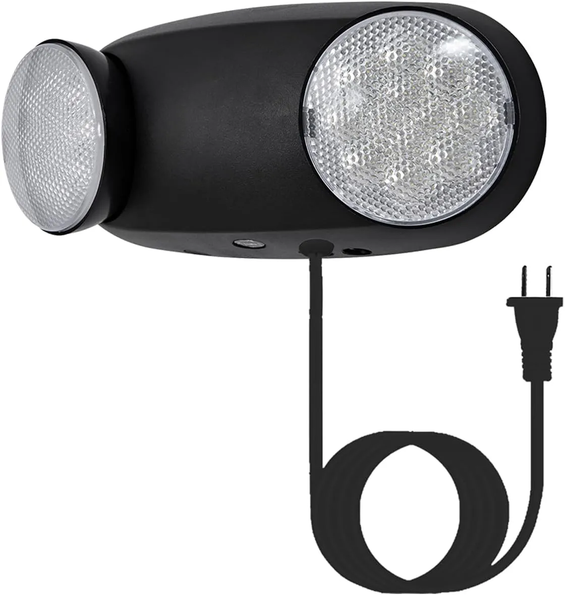 GZRUIYANG LED Emergency Lights with Battery Backup, Commercial Emergency Light Fixtures for Business Home Power Failure Emergency Exit Sign Lighting with 1.0 Meter Plug in Cord AC120V, Black