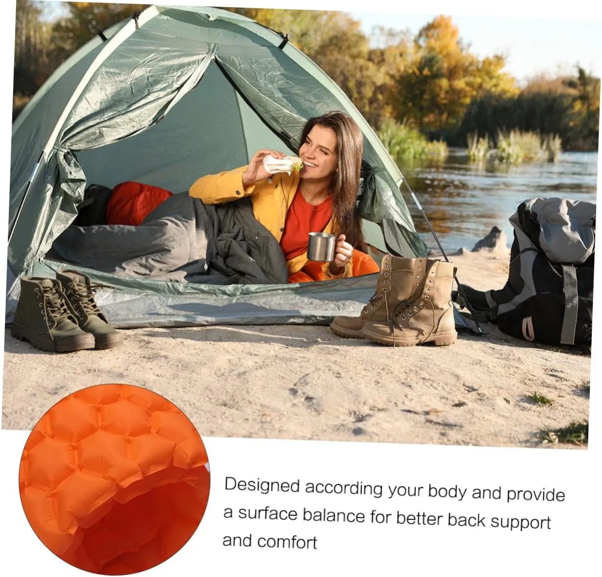 HANABASS Air Mattress Camping Waterproof Inflatable Sleep Mat Tent Sleep Pad for Outdoor