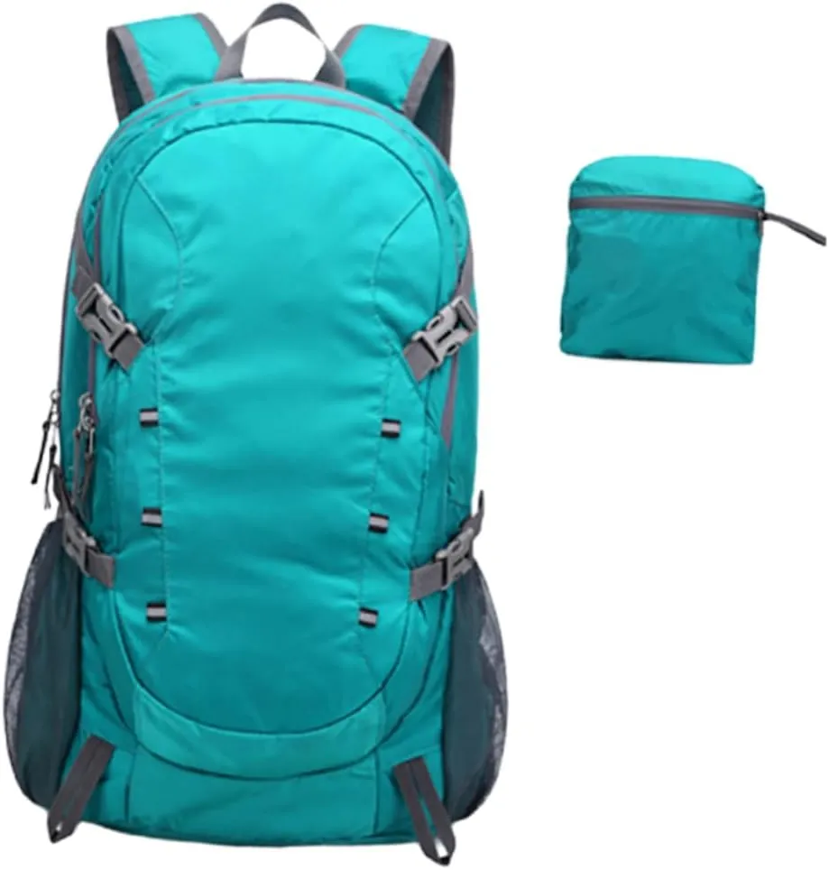 HANABASS Outdoor Folding Backpack 40l Large Capacity Waterproof Hiking Bag Reflective Stripes for Night Safety Random Color