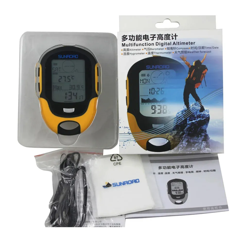 Handheld GPS Navigation Receiver - Portable Digital Altimeter, Barometer, Compass Locator for Outdoor Camping, Hiking, Fishing