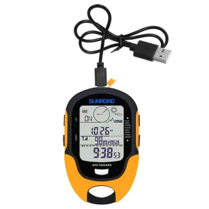 Handheld GPS Navigation Receiver - Portable Digital Altimeter, Barometer, Compass Locator for Outdoor Camping, Hiking, Fishing