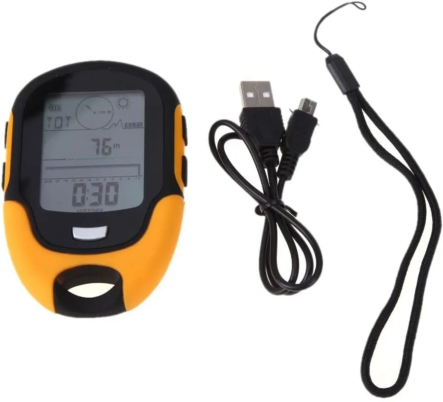 Handheld GPS Navigation Tracker Locator Tracker Receiver Portable Digital Altimeter Barometer Compass Navigation(1PCS)