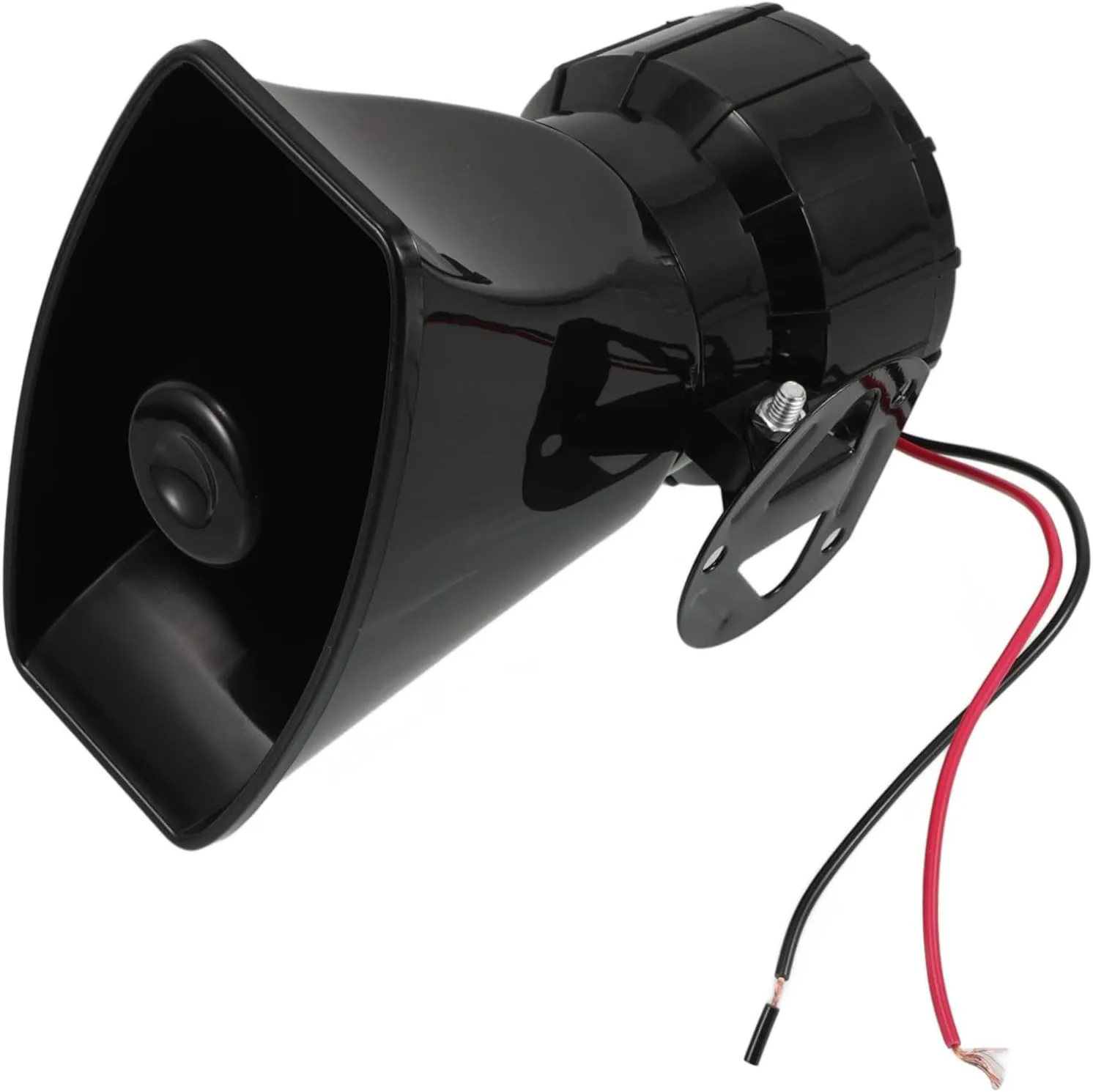 Happyyami High Decibel Electric Horn for Truck Boat Vehicles Loud Emergency Siren with Voice for Alerts and Warnings for Safety Noisy Environments