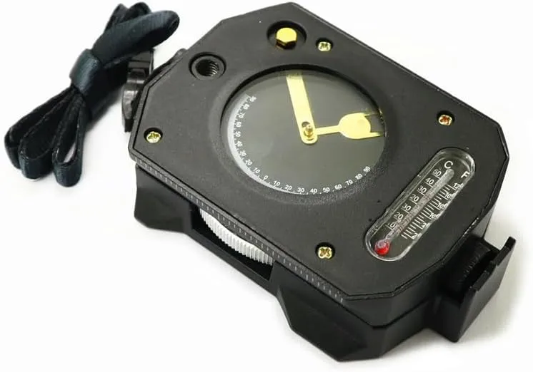 HBJWOV Outdoor Zinc Alloy American Compass Luminous Metal Multifunctional Strip Slope Measurement Compass