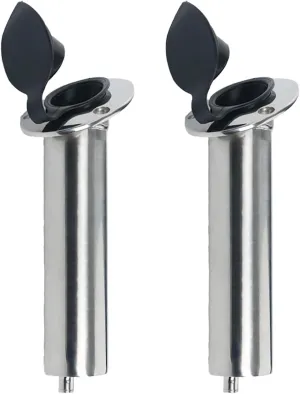 Heavy Duty Stainless Steel 30 Degree Fishing Rod Holder, Flush Mount Rod Holder Casting Flange for Marine Yacht