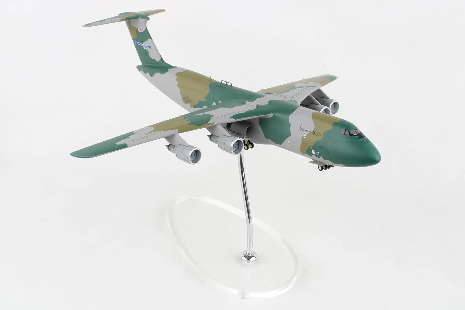 Herpa Military Model Airplane, U.S. Air Force Lockheed C-5A Galaxy - New York Air National Guard, 137th Airlift Squadron, 105th Airlift Group, Scale 1:200 - Collectible Airplane Model, Army Aircraft