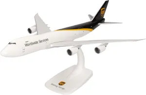 Herpa Snap-fit Airplane Model UPS Boeing 747-8F on Scale of 1:250, Plastic Miniature with pedastal, Model Building, Collectors Edition
