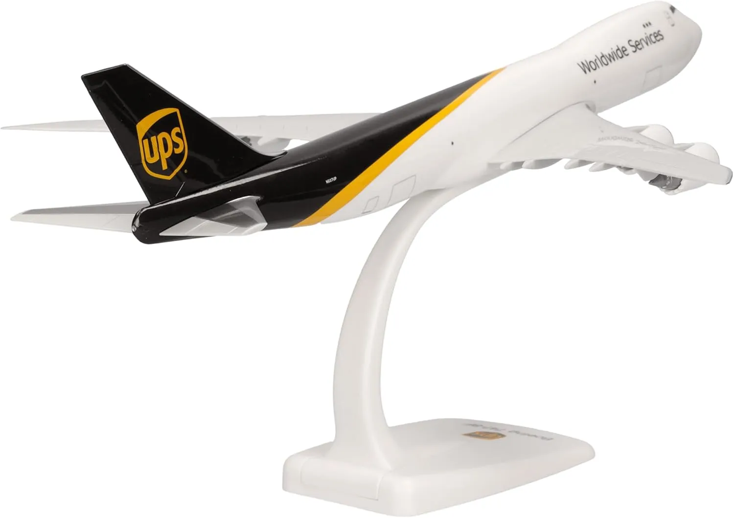 Herpa Snap-fit Airplane Model UPS Boeing 747-8F on Scale of 1:250, Plastic Miniature with pedastal, Model Building, Collectors Edition