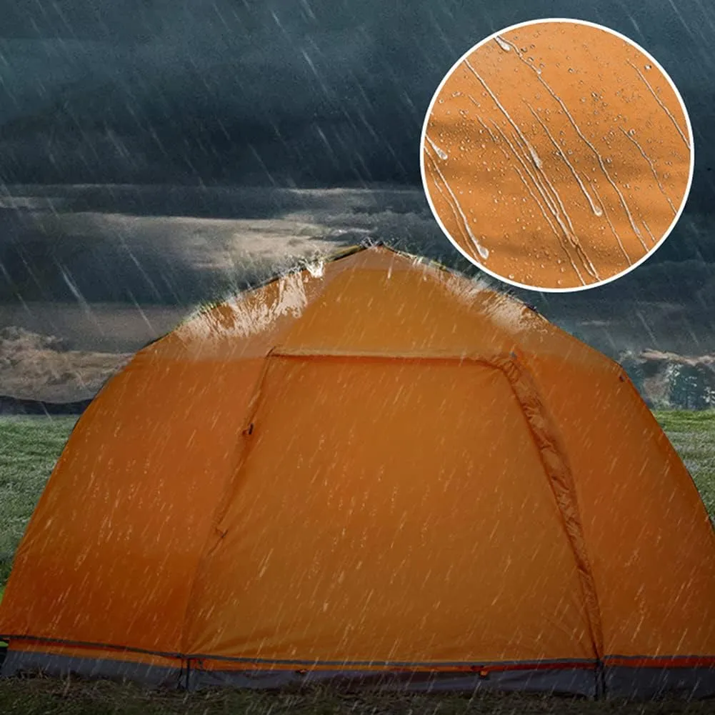 Hexagonal Tent Automatic Opening Pop Up Tent Outdoor Camping Tent Double Layer Portable Lightweight Backpack Tent Perfect for Camping (Blue 3~5 Person) (Blue 3~5 Person)