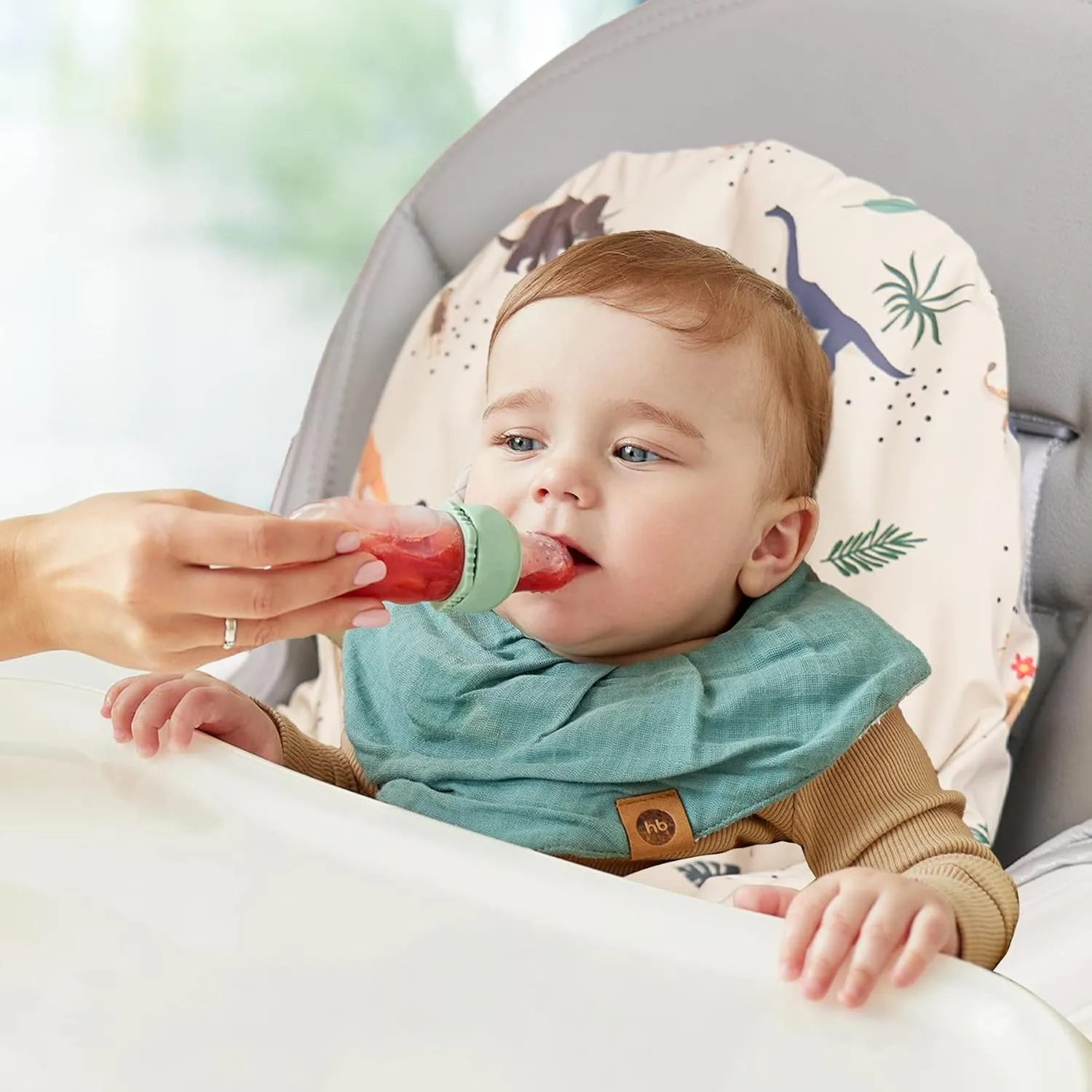 High Chair Cushion with Cover Pad for IKEA Antilop Babies Toddlers Inflatable & Reversible Built-in Inflatable Cushion