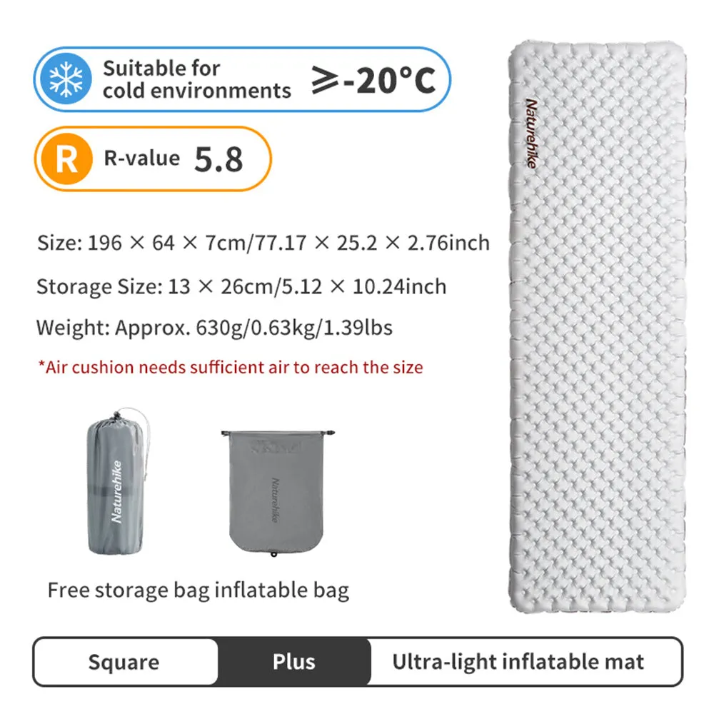 High R-Value Ultralight Outdoor Inflatable Sleeping Pad（R-value5.8）