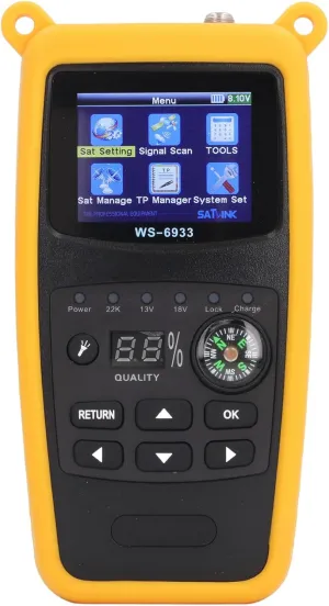 Hilitand 2.1 Inch TFT Colour LCD Screen, Multifunctional Satellite Finder with Compass and Backlit Buttons (US Plug), Hilitandmwkfa60hdz-12