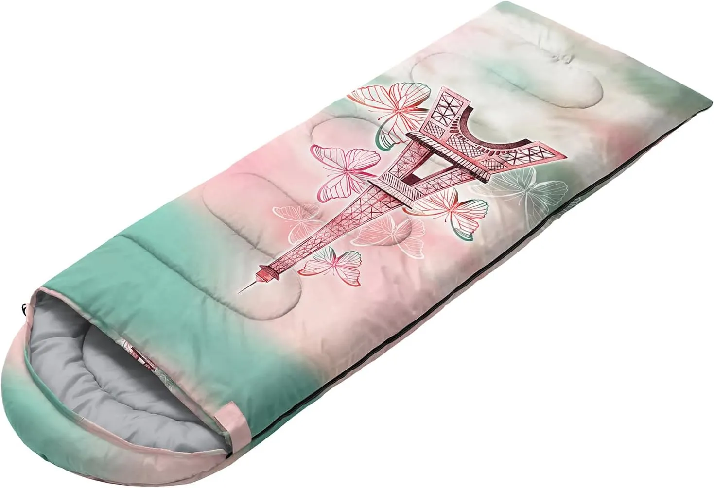 HOSIMA Boho Butterfly Sleeping Bags for Adults Cold Weather&Warm Weather Kids Sleeping Bags for Camping Hiking Travel-Compact Mummy Sleeping Bag,Ultra Light Sleeping Bag for Backpacking.