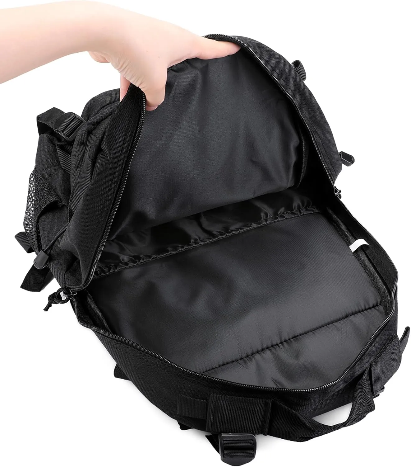 HOW'ON Hunting Backpack 30L Outdoor Waterproof Camo Hunting Pack Black