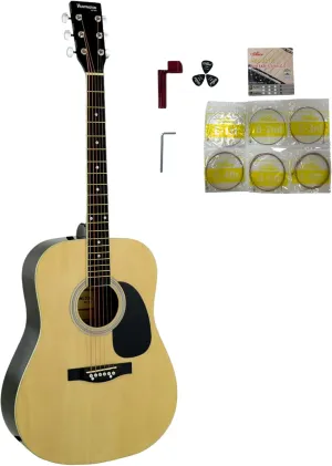 Huntington 6 String Acoustic Guitar, Right, Natural (BGA41PS-NT)