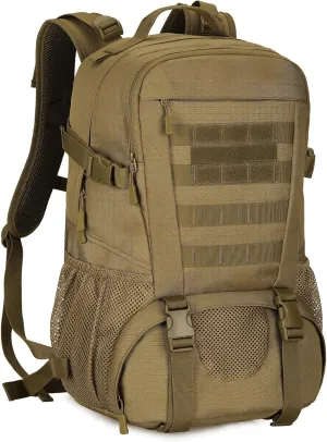 HUNTVP Military Backpack Hunting Rucksack Gear Tactical Backpack (Brown)