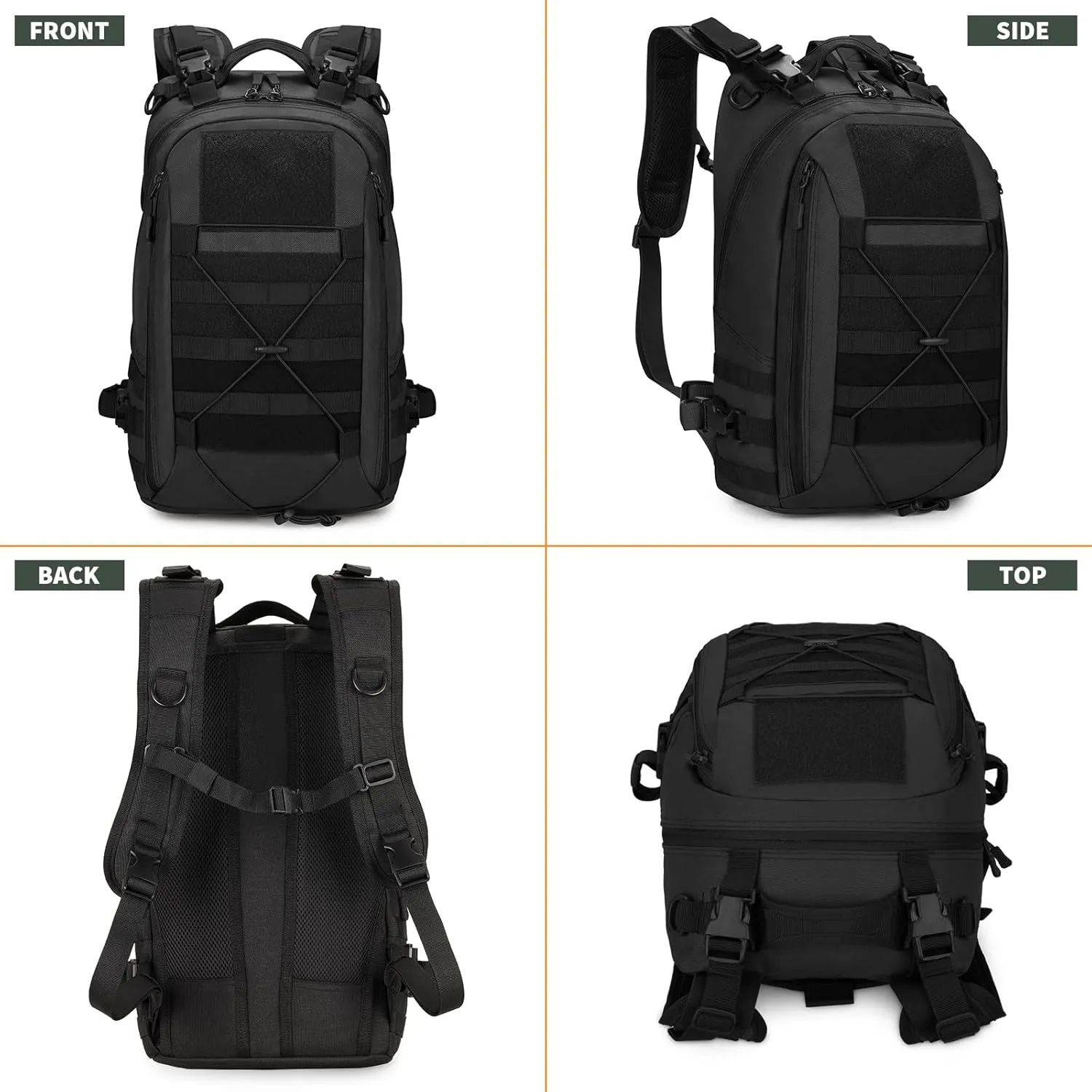 HUNTVP Military MOLLE Backpack Hunting Rucksack Gear Tactical Backpck Assault Pack Can Attach with the Vest and Belt