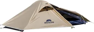 HXBER Backpacking Tent 1 Person Ultralight Aluminum Pole Stormproof Camping Tent Suitable for Four Seasons Single Person Tent, Brown