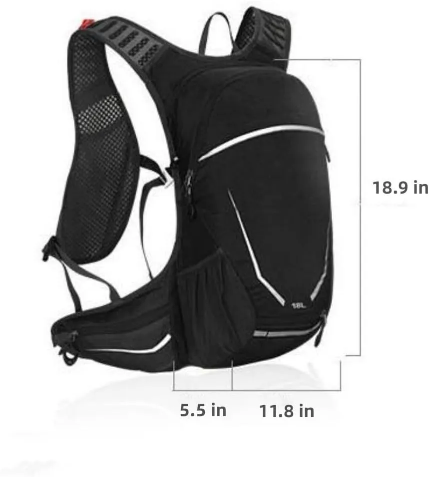 Hydration Backpack for Running, Hiking and Cycling, Water Resistant Running Water Backpack with Reflective Strip